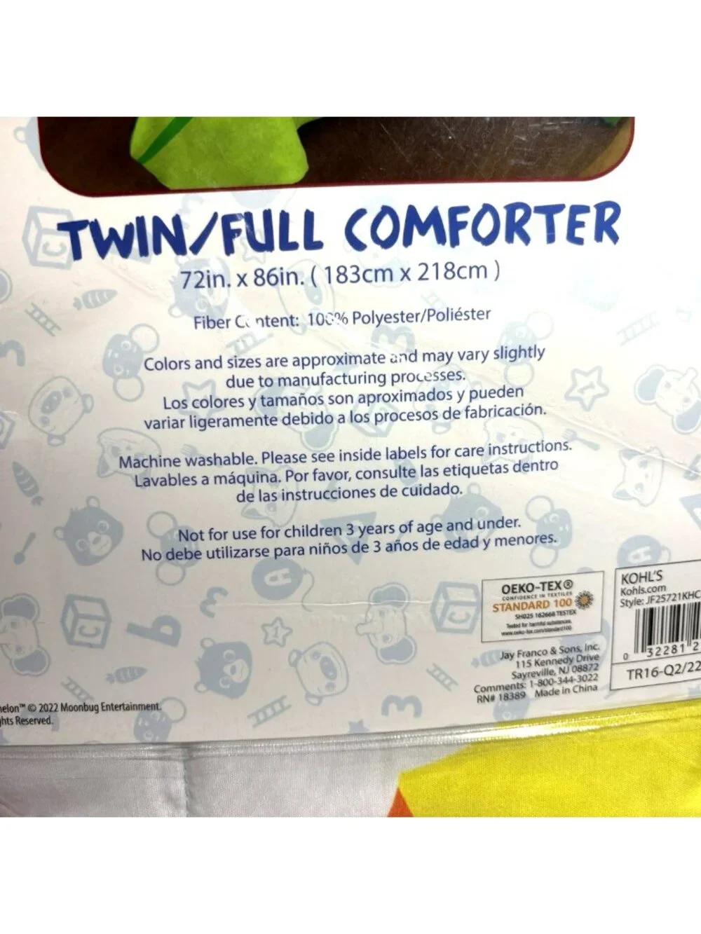 Cocomelon Twin/Full Size Comforter - JJ, TomTom & Yoyo - 72